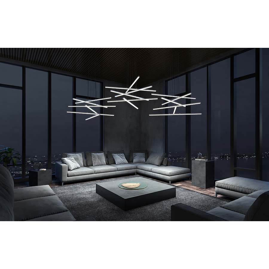 Sonneman Stix 40" Wide Chandelier