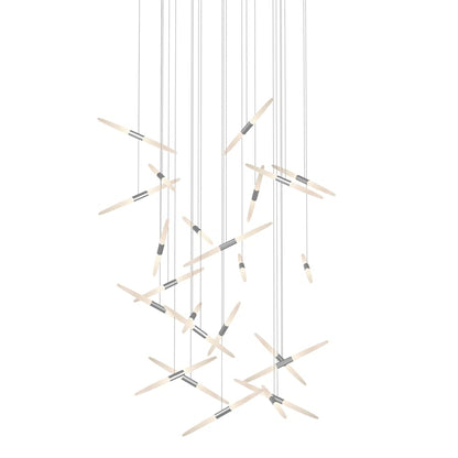 Sonneman Ballet 24 Light 49" Wide LED Abstract Multi Light Pendant with Flush Mounted Arms
