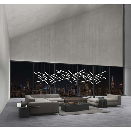 Sonneman Ballet 24 Light 49" Wide LED Abstract Multi Light Pendant with Flush Mounted Arms