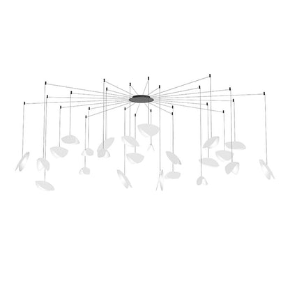 Sonneman Papillons 24 Light 36" Wide LED Suspension Multi Light Pendant with White Shades