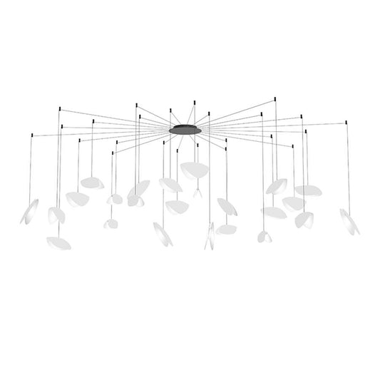 Sonneman Papillons 24 Light 36" Wide LED Suspension Multi Light Pendant with White Shades
