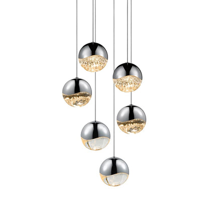 Sonneman Grapes 6 Light 12" Wide LED Suspension Multi Light Pendant