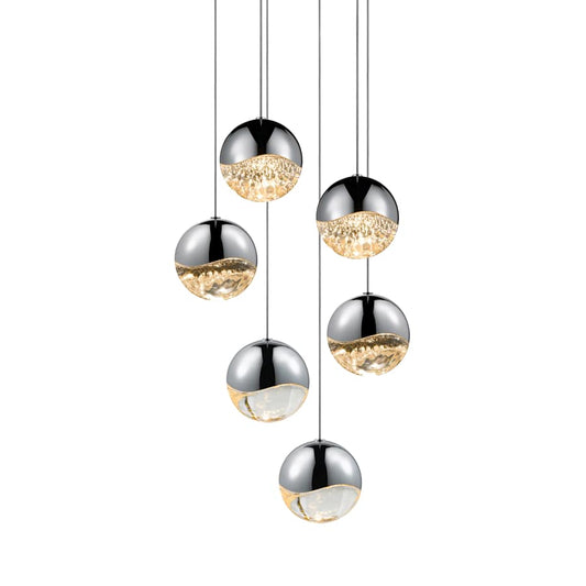 Sonneman Grapes 6 Light 12" Wide LED Suspension Multi Light Pendant