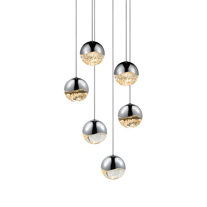 Sonneman Grapes 6 Light 12" Wide LED Suspension Multi Light Pendant