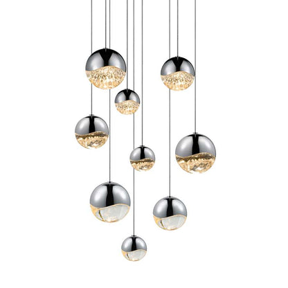 Sonneman Grapes 9 Light 14" Wide LED Suspension Multi Light Pendant