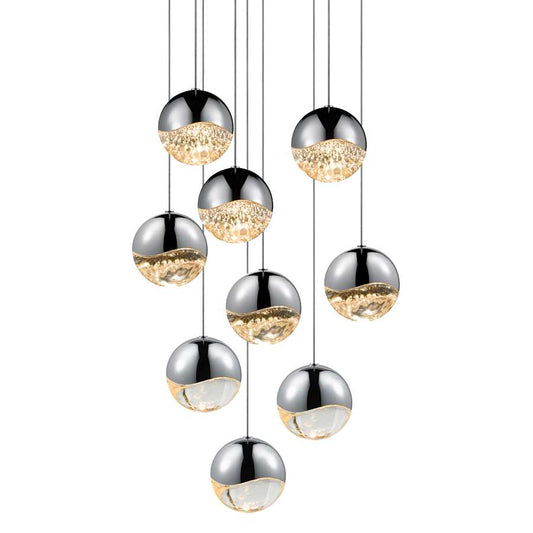 Sonneman Grapes 9 Light 14" Wide LED Suspension Multi Light Pendant