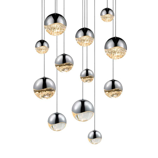 Sonneman Grapes 12 Light 17" Wide LED Suspension Multi Light Pendant