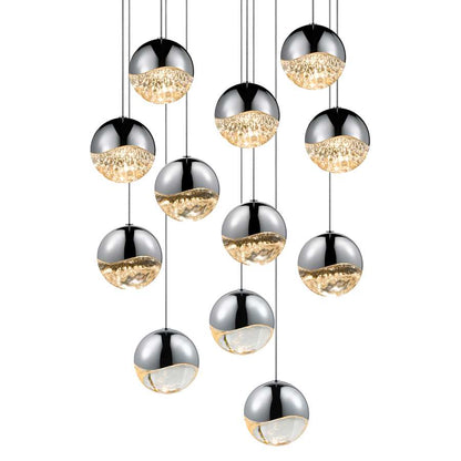 Sonneman Grapes 12 Light 17" Wide LED Suspension Multi Light Pendant
