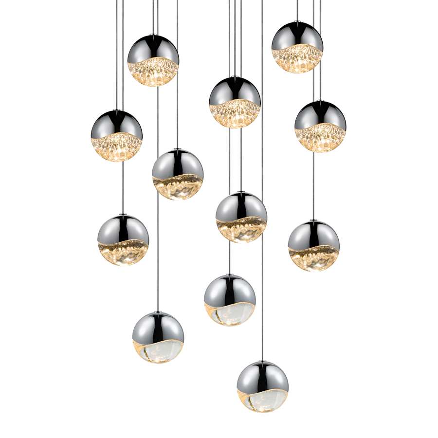 Sonneman Grapes 12 Light 17" Wide LED Suspension Multi Light Pendant