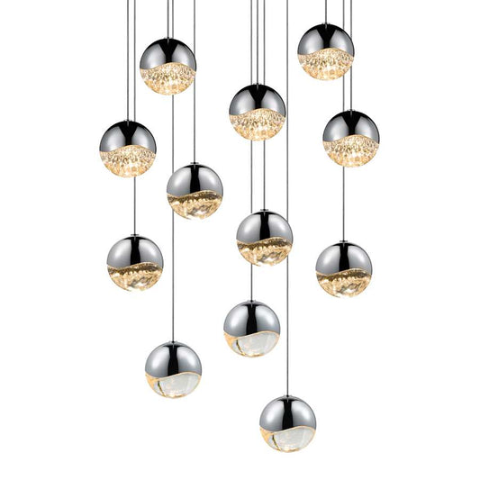 Sonneman Grapes 12 Light 17" Wide LED Suspension Multi Light Pendant