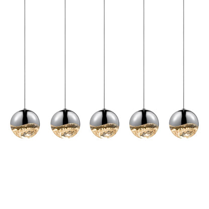 Sonneman Grapes 5 Light 38" Wide LED Suspension Linear Pendant