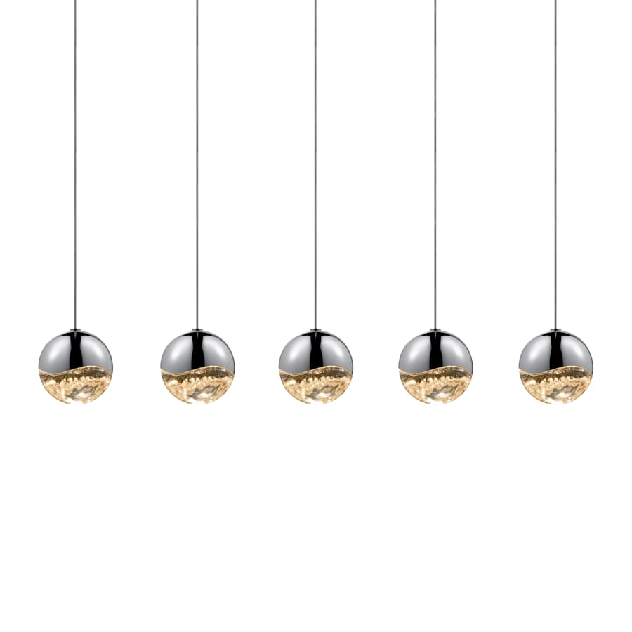Sonneman Grapes 5 Light 38" Wide LED Suspension Linear Pendant