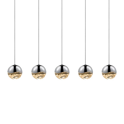 Sonneman Grapes 5 Light 38" Wide LED Suspension Linear Pendant