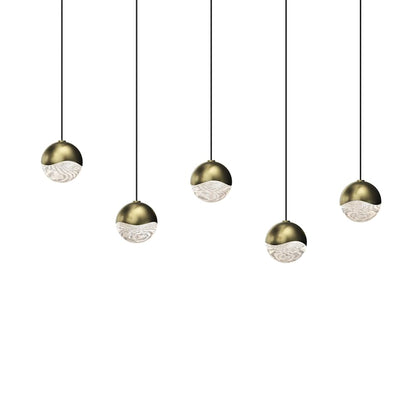 Sonneman Grapes 5 Light 37" Wide LED Suspension Linear Pendant