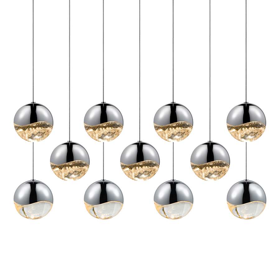 Sonneman Grapes 11 Light 38" Wide LED Suspension Linear Pendant