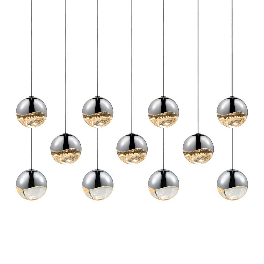 Sonneman Grapes 11 Light 37" Wide LED Suspension Linear Pendant