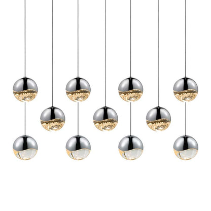Sonneman Grapes 11 Light 37" Wide LED Suspension Linear Pendant