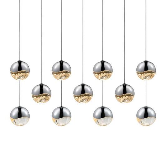 Sonneman Grapes 11 Light 37" Wide LED Suspension Linear Pendant