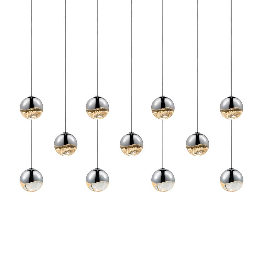 Sonneman Grapes 11 Light 37" Wide LED Suspension Linear Pendant