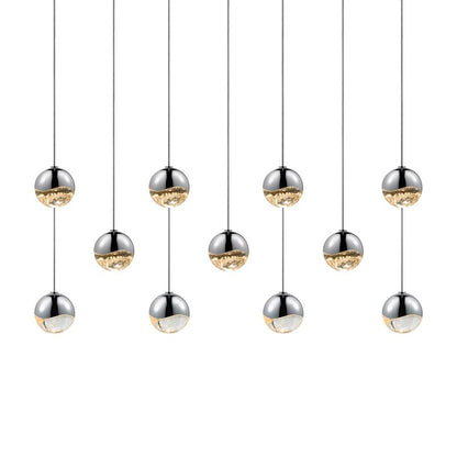 Sonneman Grapes 11 Light 37" Wide LED Suspension Linear Pendant