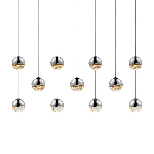 Sonneman Grapes 11 Light 37" Wide LED Suspension Linear Pendant