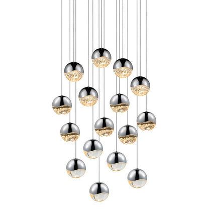 Sonneman Grapes 16 Light 24" Wide LED Suspension Multi Light Pendant