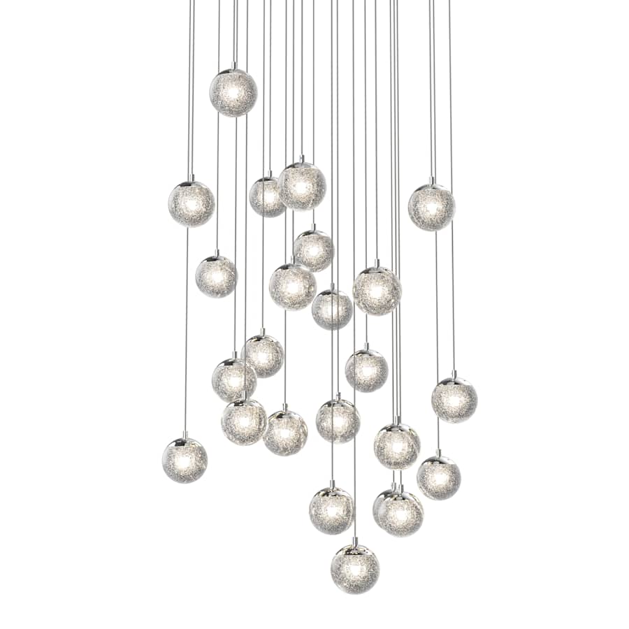 Sonneman Champagne Bubbles 24 Light 27-1/4" Wide LED Multi Light Pendant with Seeded Glass Shades
