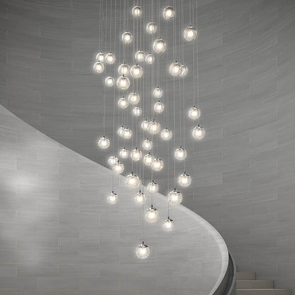 Sonneman Champagne Bubbles 24 Light 27-1/4" Wide LED Multi Light Pendant with Seeded Glass Shades