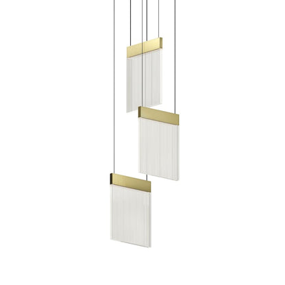 Sonneman V Panels 9" Wide Suspension Multi Light Pendant