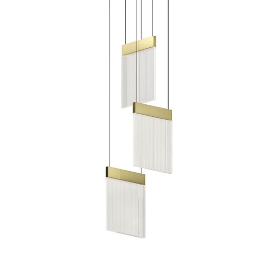 Sonneman V Panels 9" Wide Suspension Multi Light Pendant