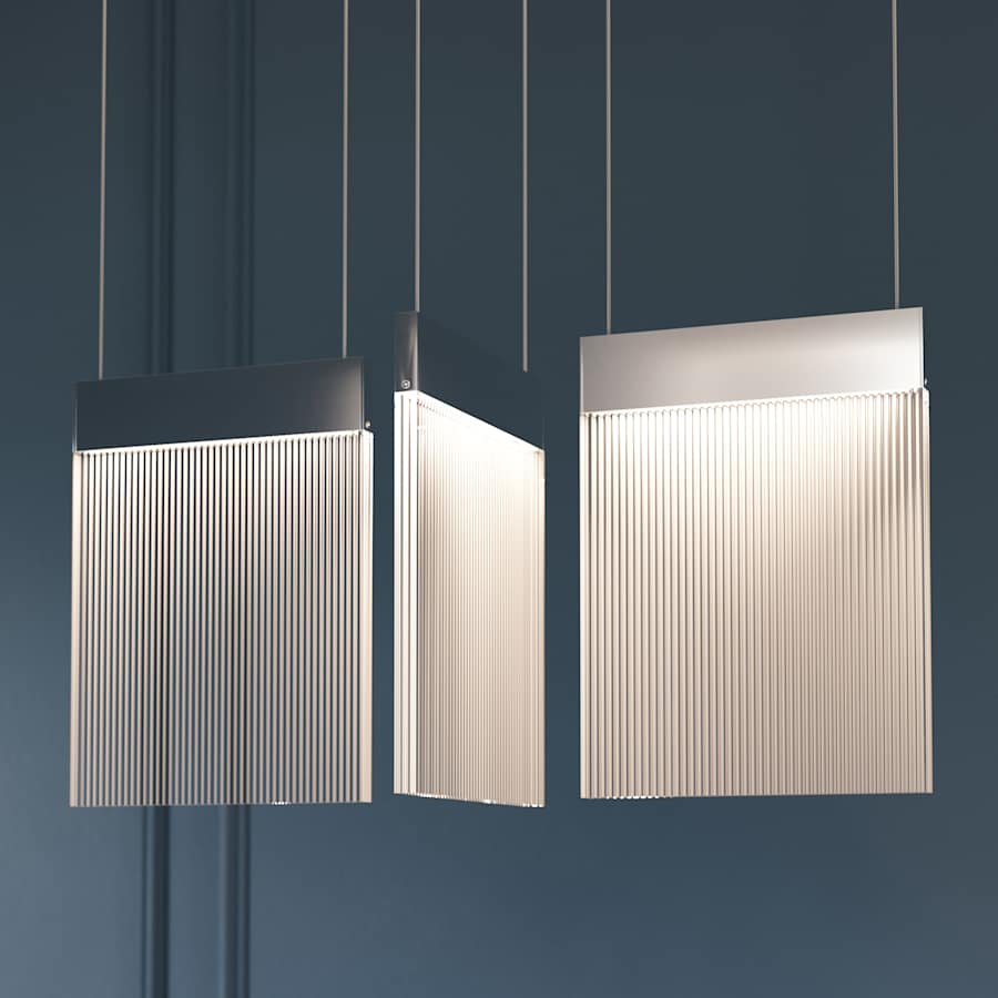 Sonneman V Panels 56" Wide Suspension Linear Pendant