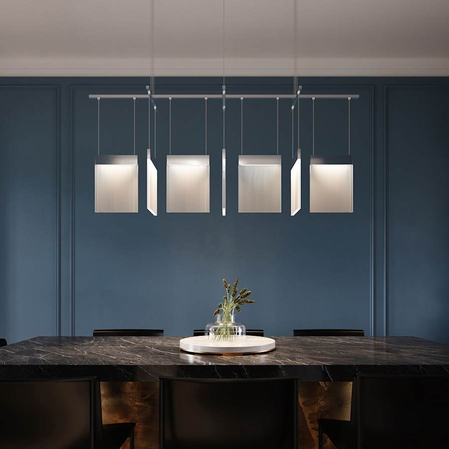Sonneman V Panels 56" Wide Suspension Linear Pendant