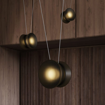 Sonneman Yo-Yo 156" Wide LED Multi Light Pendant with Smoke Glass Shades