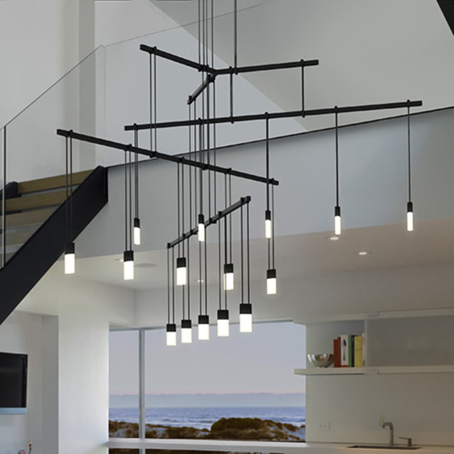 Sonneman Suspenders LED 4-Tier Tri-Bar Multi Light Pendant