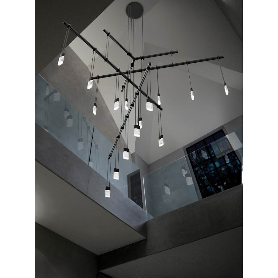 Sonneman Suspenders LED 4-Tier Tri-Bar Multi Light Pendant