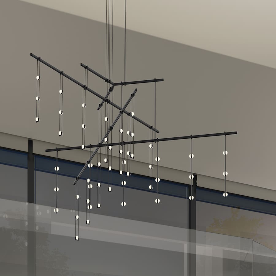 Sonneman Suspenders LED 4-Tier Tri-Bar Multi Light Pendant