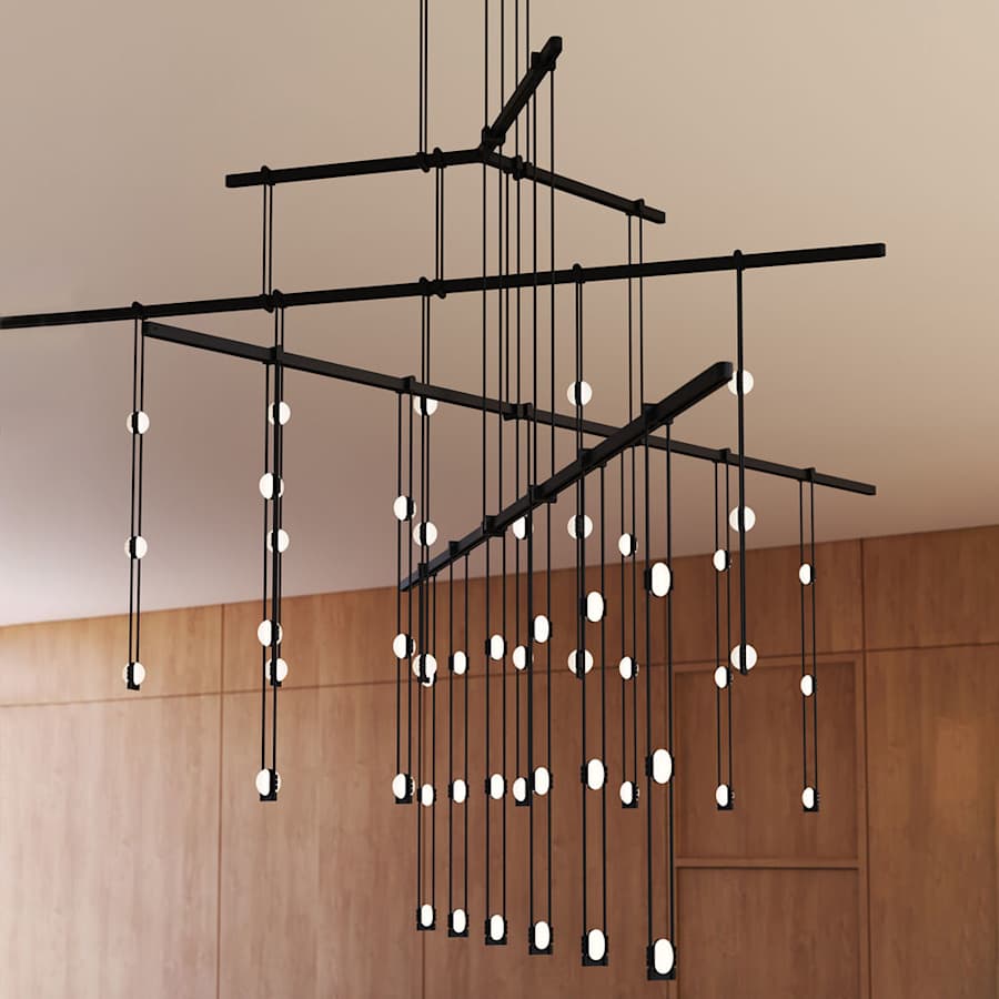 Sonneman Suspenders LED 4-Tier Tri-Bar Multi Light Pendant
