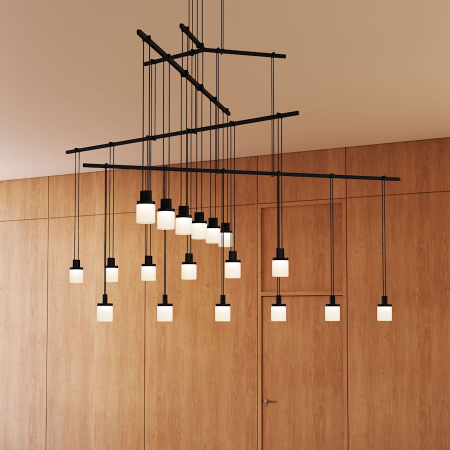 Sonneman Suspenders LED 4-Tier Tri-Bar Multi Light Pendant
