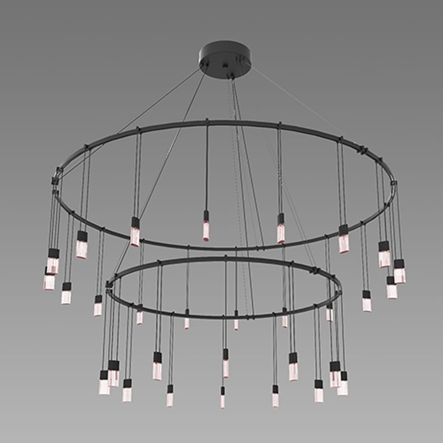 Sonneman Suspenders LED Double Ring Multi Light Pendant