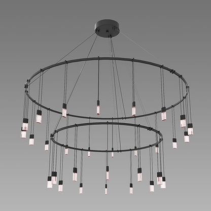 Sonneman Suspenders LED Double Ring Multi Light Pendant