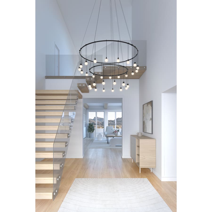 Sonneman Suspenders LED Double Ring Multi Light Pendant