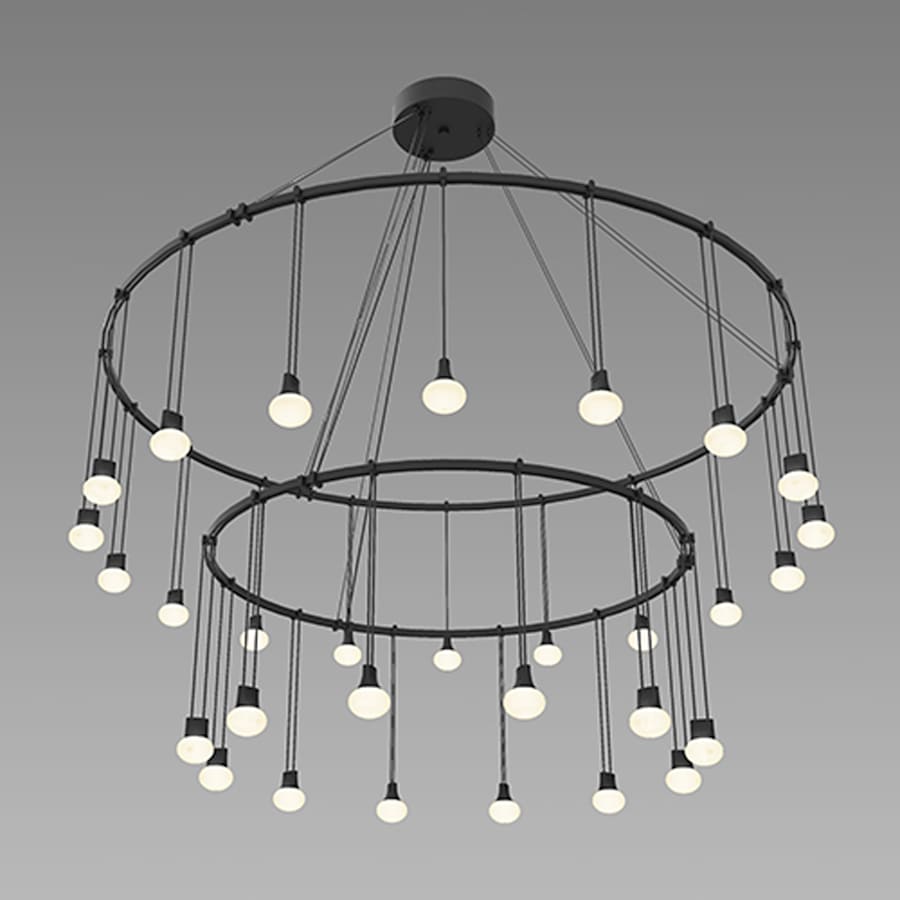 Sonneman Suspenders LED Double Ring Multi Light Pendant