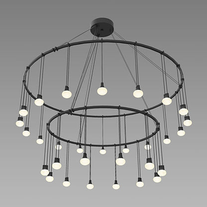 Sonneman Suspenders LED Double Ring Multi Light Pendant