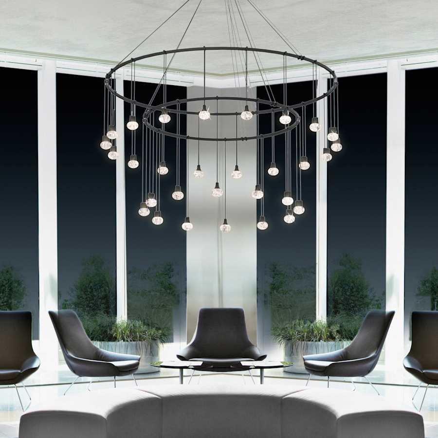 Sonneman Suspenders LED Double Ring Multi Light Pendant