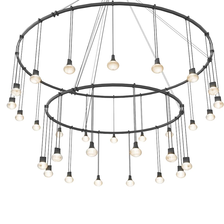 Sonneman Suspenders LED Double Ring Multi Light Pendant