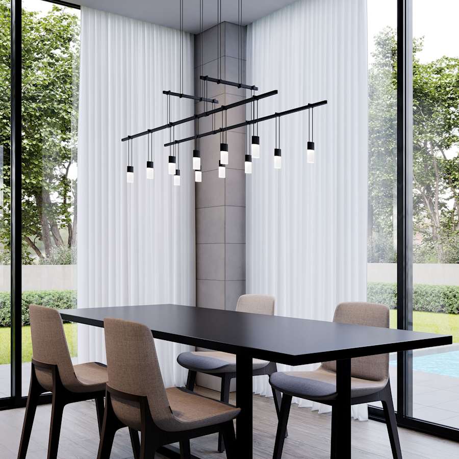 Sonneman Suspenders LED 2-Tier Tandem Linear Pendant