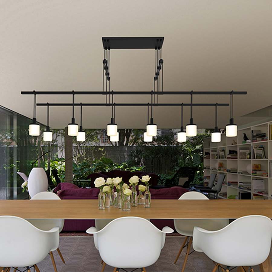 Sonneman Suspenders LED 2-Tier Tandem Linear Pendant