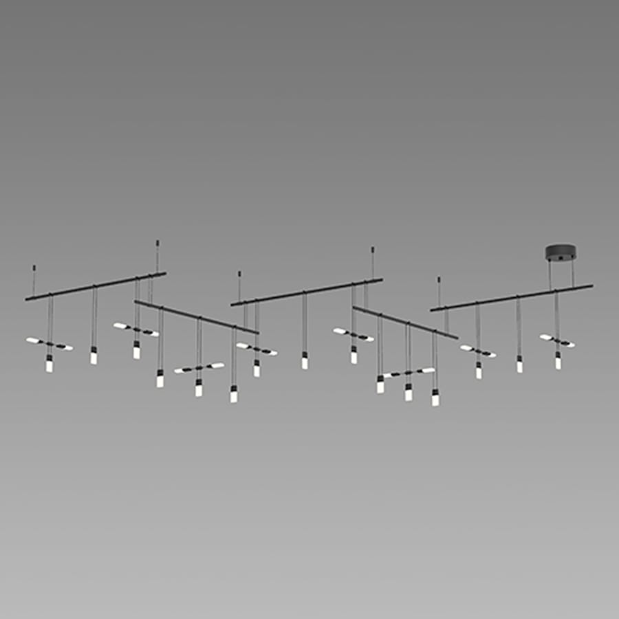 Sonneman Suspenders LED 5-Bar Zig Zag Multi Light Pendant