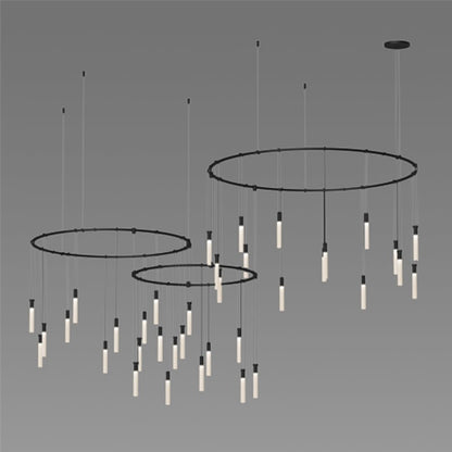 Sonneman Suspenders LED 3-Bar Offset Ring Multi Light Pendant