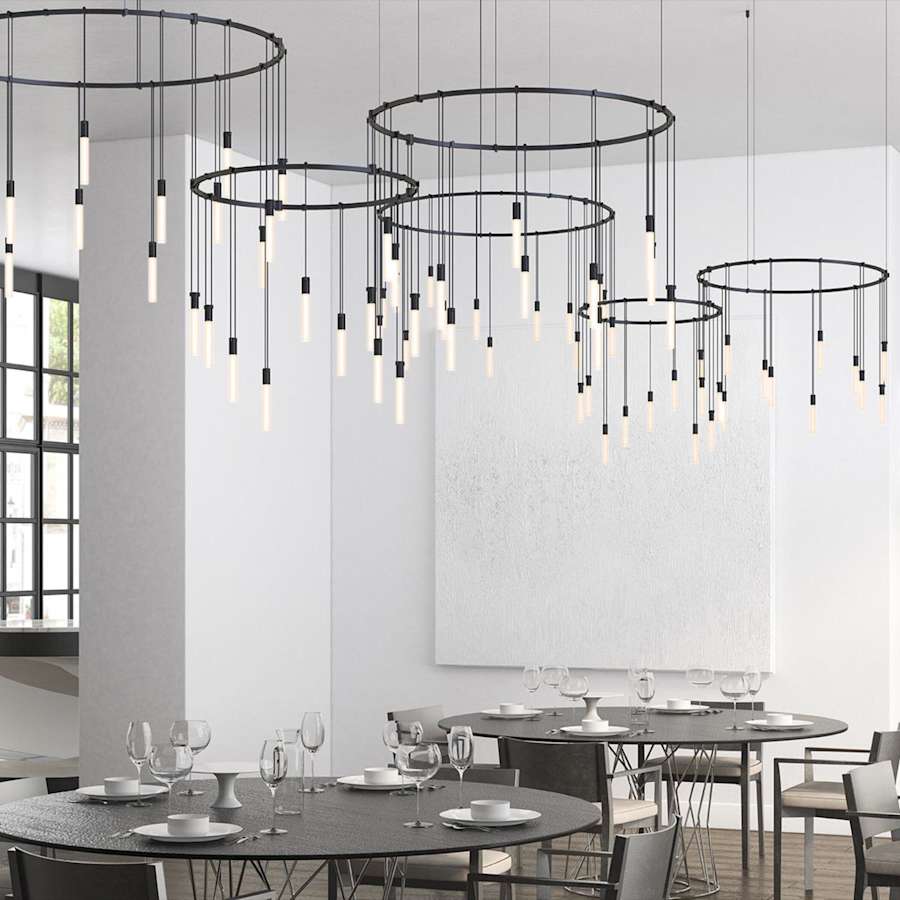 Sonneman Suspenders LED 3-Bar Offset Ring Multi Light Pendant